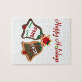 prettige feestdagen kerstkoekjes legpuzzel (Horizontaal)