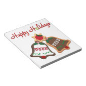 prettige feestdagen kerstkoekjes notitieblok (Schuin)