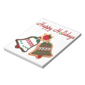 prettige feestdagen kerstkoekjes notitieblok (Linkerzijde)