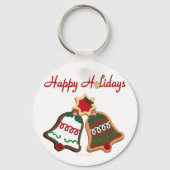 prettige feestdagen kerstkoekjes sleutelhanger (Voorkant)