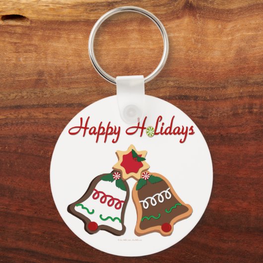 prettige feestdagen kerstkoekjes sleutelhanger (Voorkant)