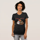 prettige feestdagen kerstkoekjes t-shirt (Voorkant volledig)