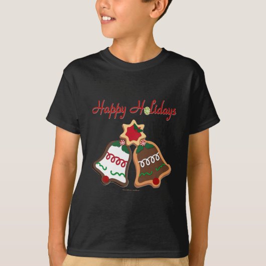prettige feestdagen kerstkoekjes t-shirt (Voorkant)