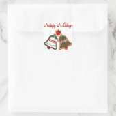 prettige feestdagen kerstkoekjes vierkante sticker (Tas)