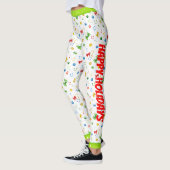 prettige feestdagen kerstkonijnen en Muzieknoten Leggings (Links)