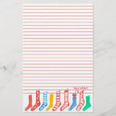 Prettige feestdagen Kerstkousen Briefpapier (Voorkant)