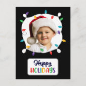 prettige feestdagen kerstlampjes (foto toevoegen) (Voorkant)