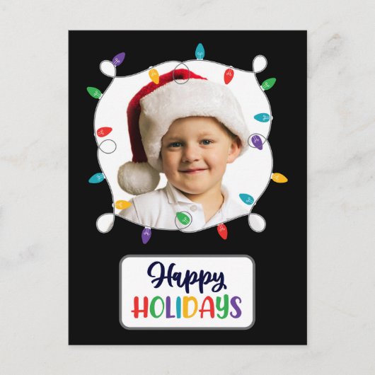 prettige feestdagen kerstlampjes (foto toevoegen)  (Voorkant)