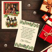 Prettige feestdagen Kerstlantaarns aangepaste foto Feestdagenkaart