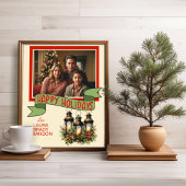 Prettige feestdagen Kerstlantaarns aangepaste foto Foto Afdruk