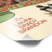 Prettige feestdagen Kerstlantaarns aangepaste foto Foto Afdruk (Hoek)