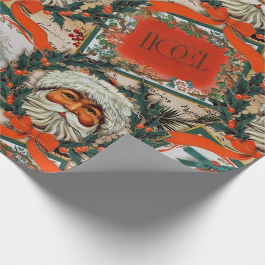 prettige feestdagen  kerstman cadeaupapier (Hoek)