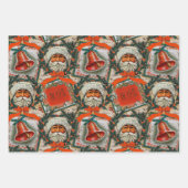 prettige feestdagen  kerstman inpakpapier vel (Voorkant)