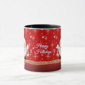 Prettige feestdagen Kerstman Koffie Mok (Midden)