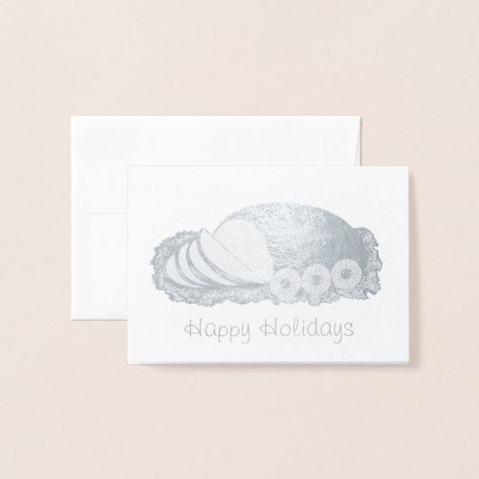 prettige feestdagen kerstman met kerstmis folie kaarten (Voorkant met envelop)