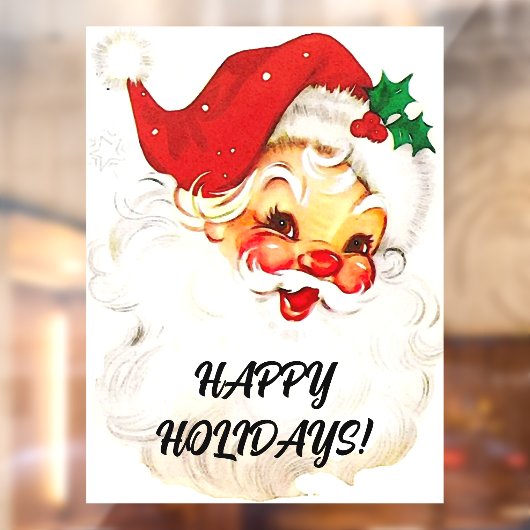  Prettige feestdagen Kerstman " Raamsticker (Vel 2)