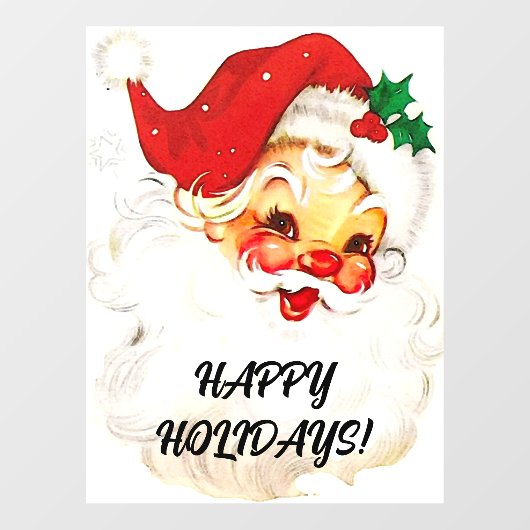  Prettige feestdagen Kerstman " Raamsticker (Vel)