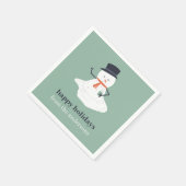 prettige feestdagen kerstmelting Snowman Cute Servet (Hoek)