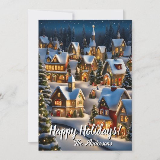 Prettige feestdagen Kerstmis 1 Dorp, Kaart (Voorkant)