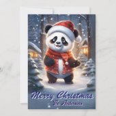 Prettige feestdagen Kerstmis 1 panda, Kaart (Voorkant)