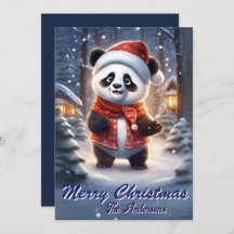 Prettige feestdagen Kerstmis 1 panda,