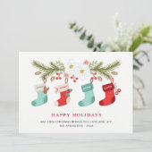 prettige feestdagen kerstmis 4 Familienamen Feestdagenkaart (Staand voorkant)