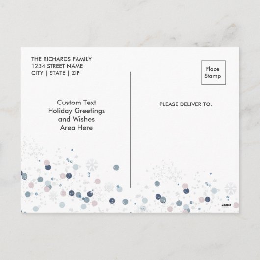 prettige feestdagen Kerstmis 5 Foto Collage (Achterkant)