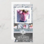 prettige feestdagen Kerstmis 5 Foto Collage Feestdagenkaart (Voorkant / Achterkant)
