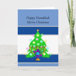 prettige feestdagen Kerstmis en Hanukkah Kaart