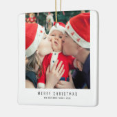 Prettige feestdagen Kerstmis Familie Baby Afbeeldi Keramisch Ornament (Links)