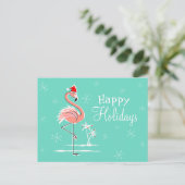 Prettige feestdagen Kerstmis Flamingo (Staand voorkant)