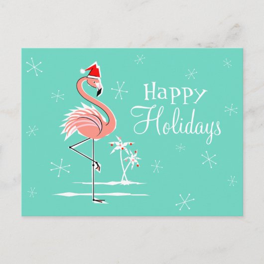 Prettige feestdagen Kerstmis Flamingo (Voorkant)