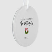 Prettige feestdagen Kerstmis Gnomes Ornament (voorkant)