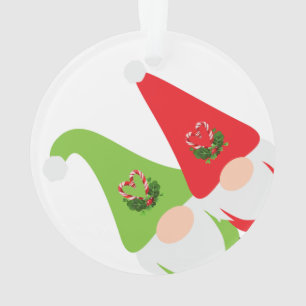 Prettige feestdagen Kerstmis Gnomes Ornament