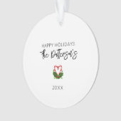 Prettige feestdagen Kerstmis Gnomes Ornament (voorkant)