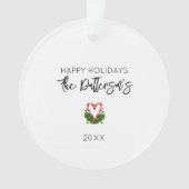 Prettige feestdagen Kerstmis Gnomes Ornament (voorkant)