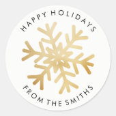 Prettige feestdagen - Kerstmis gouden Label (Voorkant)