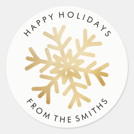 Prettige feestdagen - Kerstmis gouden Label (Voorkant)