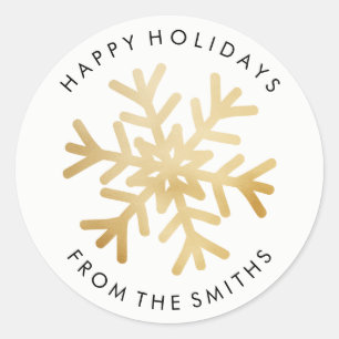 Prettige feestdagen - Kerstmis gouden Label