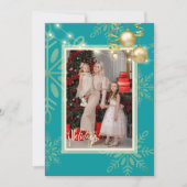 prettige feestdagen Kerstmis, gouden sneeuwvlokken Kaart (Voorkant)