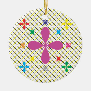 Prettige feestdagen Kerstmis grafisch decor Keramisch Ornament
