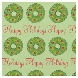 prettige feestdagen Kerstmis Green Wreath Cookie Stof