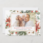 Prettige feestdagen Kerstmis groen Foto Feestdagenkaart (Voorkant)