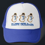 prettige feestdagen Kerstmis Hanukkah Snowman Wint Trucker Pet<br><div class="desc">Pet bevat een originele markeringsillustratie van een sneeuwkraakkoekje met PRETTIGE FEESTDAGEN in een leuk lettertype. Ideaal voor hanukkah en kerstfeestjes! Zie je niet wat je zoekt? Hulp nodig bij aanpassingen? Klik "contact deze ontwerper"om iets te hebben enkel voor u wordt gecreeerd!</div>