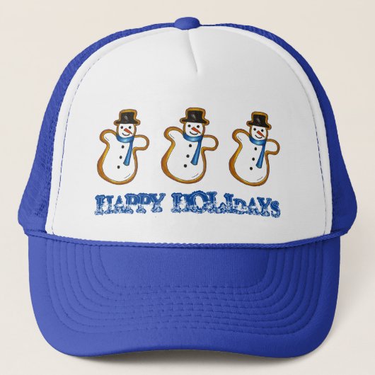 prettige feestdagen Kerstmis Hanukkah Snowman Wint Trucker Pet (Voorkant)