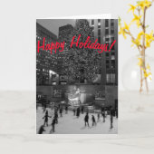 Prettige feestdagen Kerstmis in Rockefeller " Kaart (Gele Bloem)