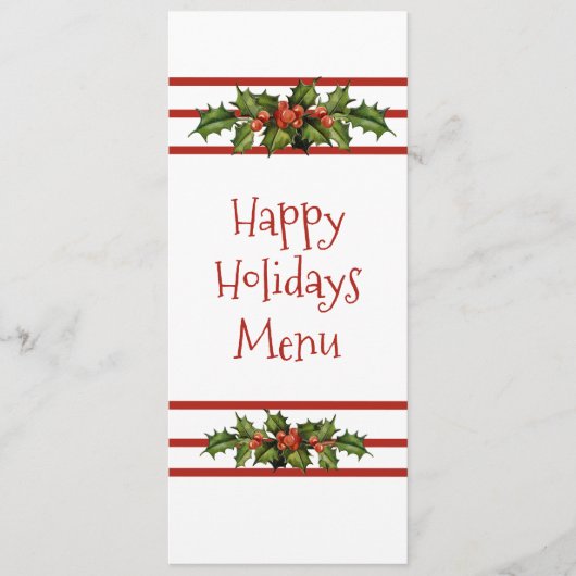 prettige feestdagen, Kerstmis, menu Dining (Voorkant)