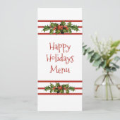 prettige feestdagen, Kerstmis, menu Dining (Staand voorkant)