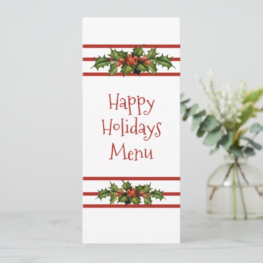 prettige feestdagen, Kerstmis, menu Dining (Staand voorkant)