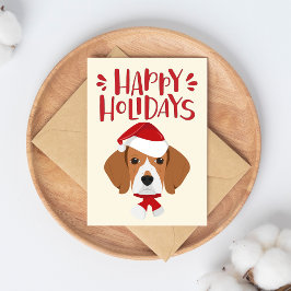 prettige feestdagen - Kerstmis met Cute Beagle Briefkaart